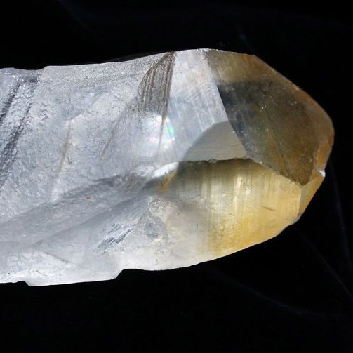 シトリン レムリアンシード水晶 原石 ミナスジェライス州コリント産 ※証明書付き[T370-4184] 5枚目