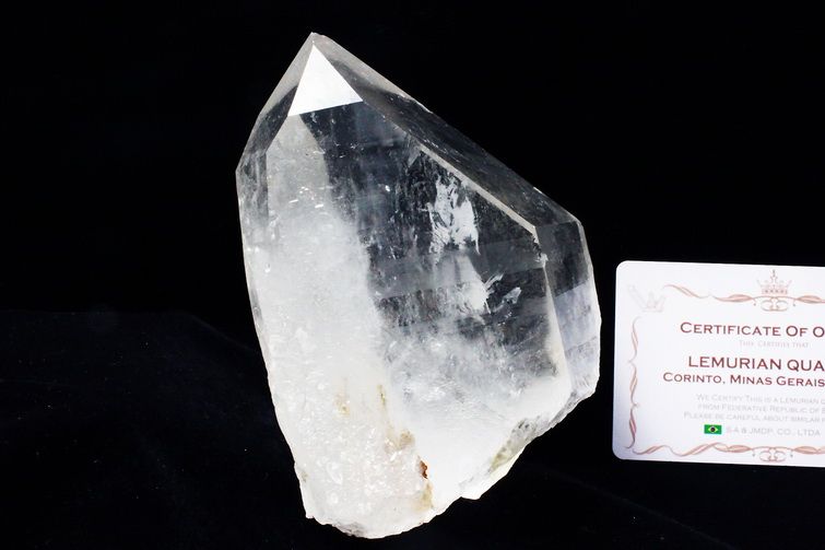 レムリアンシード水晶 原石 ミナスジェライス州コリント産 ※証明書付き[T370-4201] 1枚目