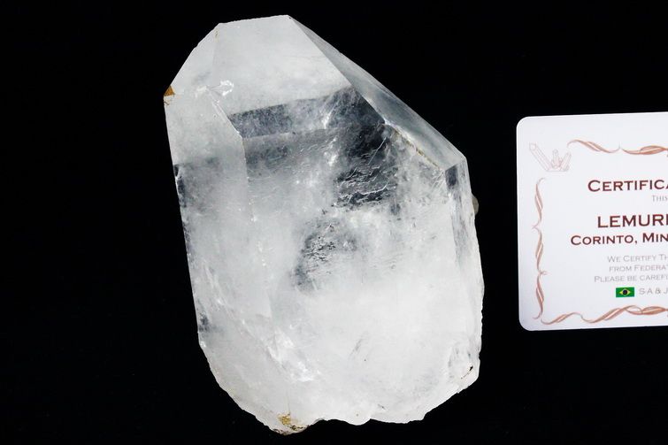 レムリアンシード水晶 原石 ミナスジェライス州コリント産 ※証明書付き[T370-4618] 1枚目