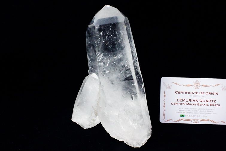 レムリアンシード水晶 原石 ミナスジェライス州コリント産 ※証明書付き[T370-4722] 1枚目