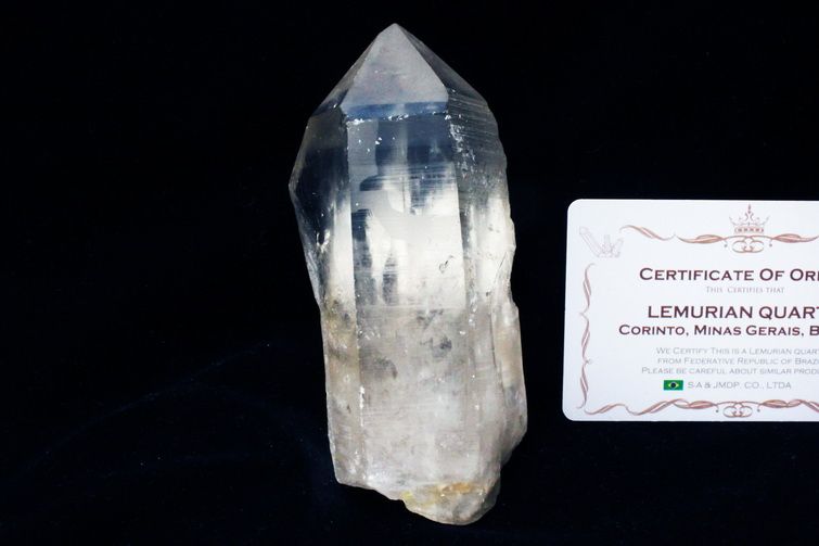 レムリアンシード水晶 原石 ミナスジェライス州コリント産 ※証明書付き[T370-4729] 1枚目
