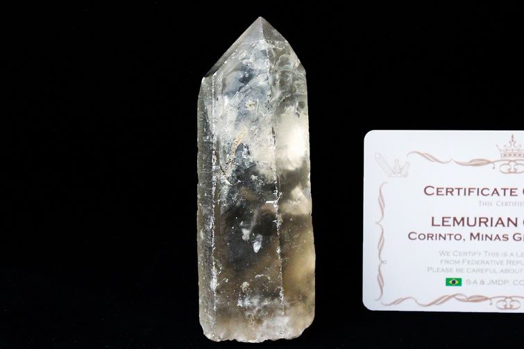 シトリン レムリアンシード水晶 原石 ミナスジェライス州コリント産 ※証明書付き[T370-4812] 1枚目