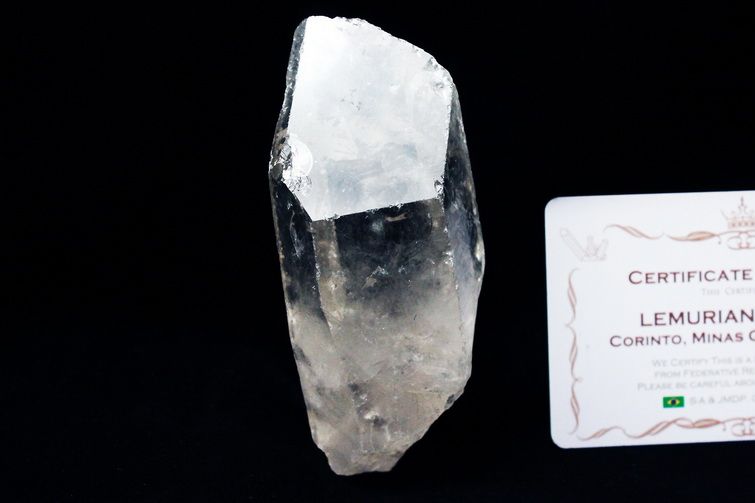 シトリン レムリアンシード水晶 原石 ミナスジェライス州コリント産 ※証明書付き[T370-4817] 1枚目