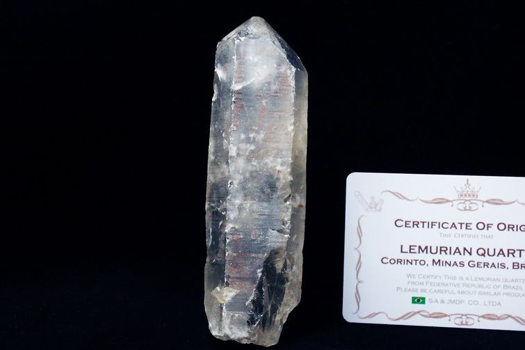 シトリン レムリアンシード水晶 原石 ミナスジェライス州コリント産 ※証明書付き[T370-4821] 1枚目