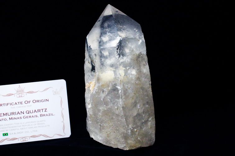 シトリン レムリアンシード水晶 原石 ミナスジェライス州コリント産 ※証明書付き[T370-4840] 1枚目