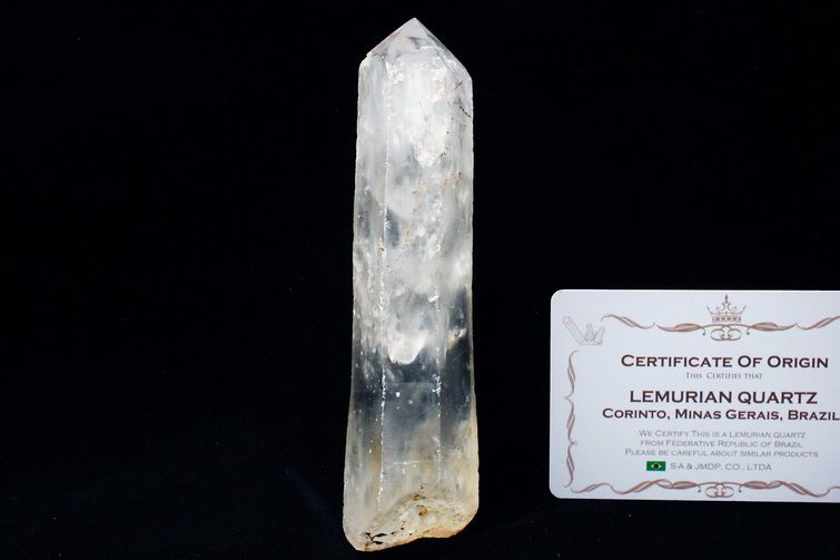 シトリン レムリアンシード水晶 原石 ミナスジェライス州コリント産 ※証明書付き[T370-4841] 1枚目