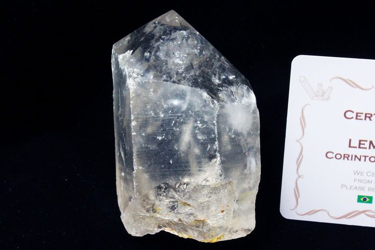 シトリン レムリアンシード水晶 原石 ミナスジェライス州コリント産 ※証明書付き[T370-4856] 1枚目