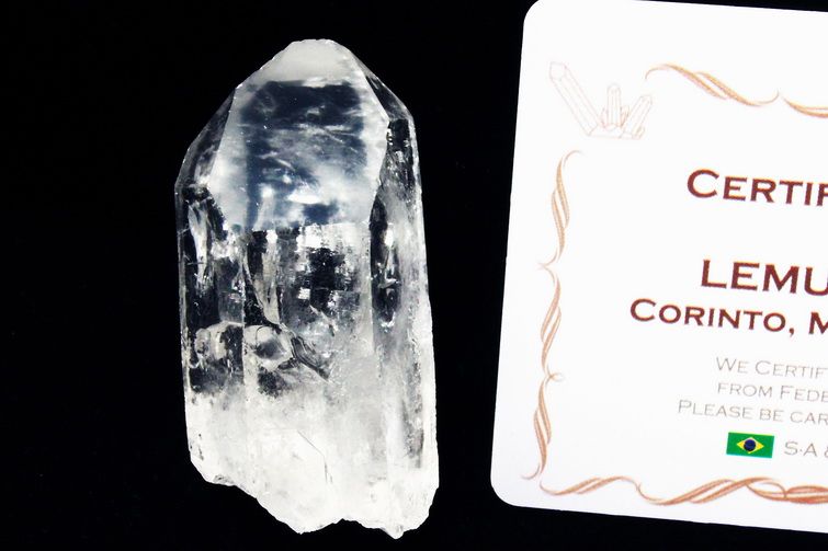 レムリアンシード 虹入り 水晶 原石 ミナスジェライス州コリント産 ※証明書付き[T370-4869] 1枚目