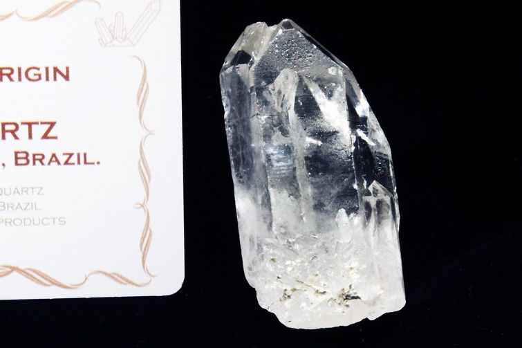 レムリアンシード水晶 ダブルポイント 原石 ミナスジェライス州コリント産 ※証明書付き[T370-4876] 1枚目