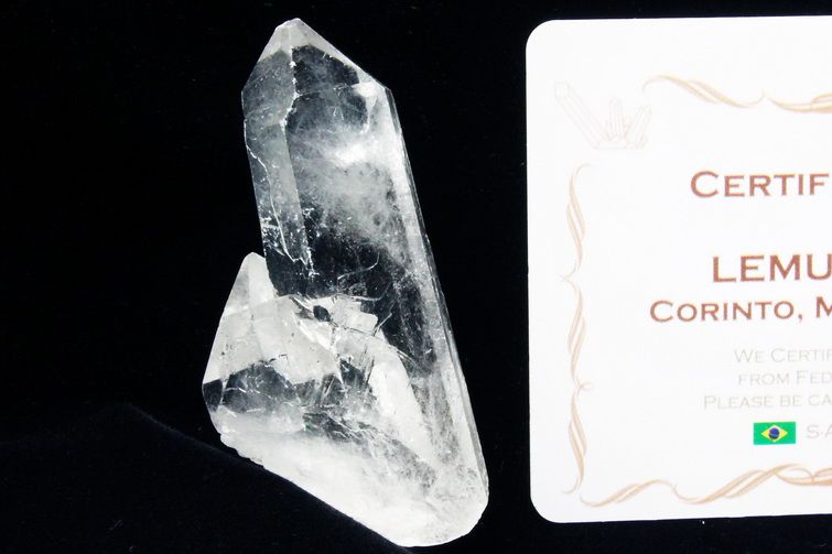 レムリアンシード 水晶 原石 セルフヒールド ミナスジェライス州コリント産 ※証明書付き[T370-4882] 1枚目