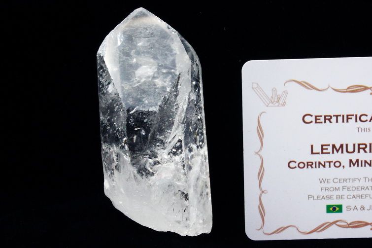 レムリアンシード 水晶 原石 セルフヒールド ミナスジェライス州コリント産 ※証明書付き[T370-4888] 1枚目