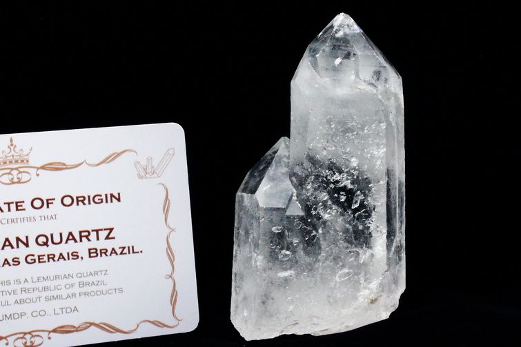 レムリアンシード カテドラルライブラリー 水晶 原石 ミナスジェライス州コリント産 ※証明書付き[T370-4893] 1枚目