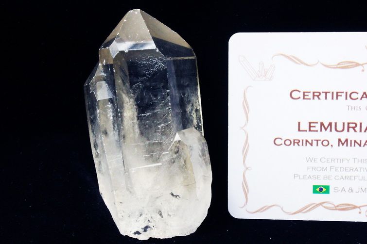 レムリアンシード カテドラルライブラリー 水晶 原石 ミナスジェライス州コリント産 ※証明書付き[T370-4910] 1枚目