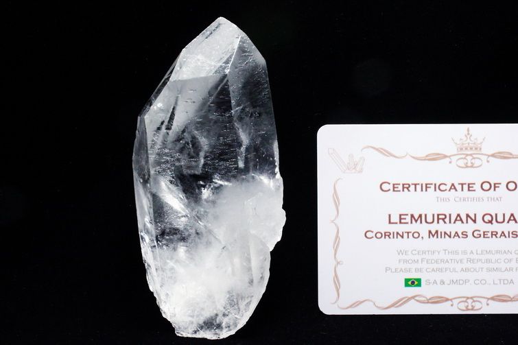 レムリアンシード水晶 原石 ミナスジェライス州コリント産 ※証明書付き[T370-4914] 1枚目