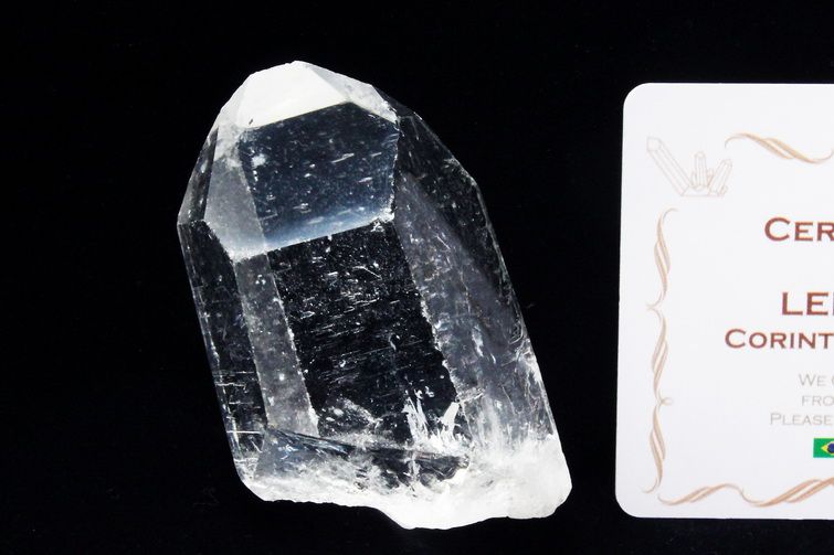 レムリアンシード水晶 原石 ミナスジェライス州コリント産 ※証明書付き[T370-4923] 1枚目