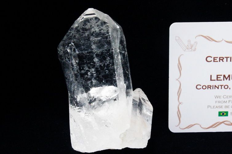 レムリアンシード水晶 原石 ミナスジェライス州コリント産 ※証明書付き[T370-4924] 1枚目