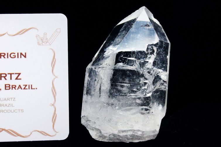 レムリアンシード水晶 原石 ミナスジェライス州コリント産 ※証明書付き[T370-4927] 1枚目