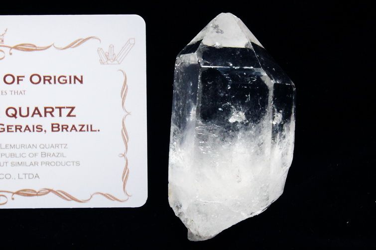 レムリアンシード水晶 原石 ミナスジェライス州コリント産 ※証明書付き[T370-4928] 1枚目