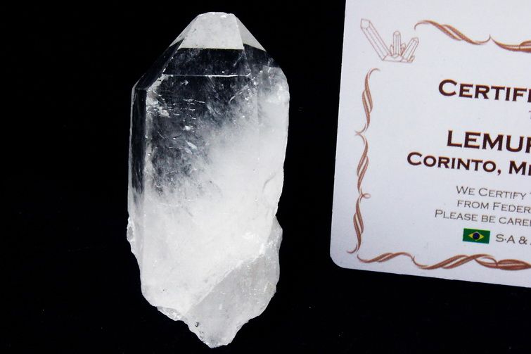 レムリアンシード水晶 原石 ミナスジェライス州コリント産 ※証明書付き[T370-4931] 1枚目