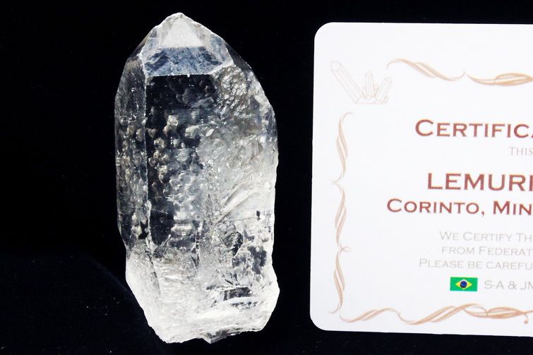レムリアンシード水晶 原石 ミナスジェライス州コリント産 ※証明書付き[T370-4933] 1枚目