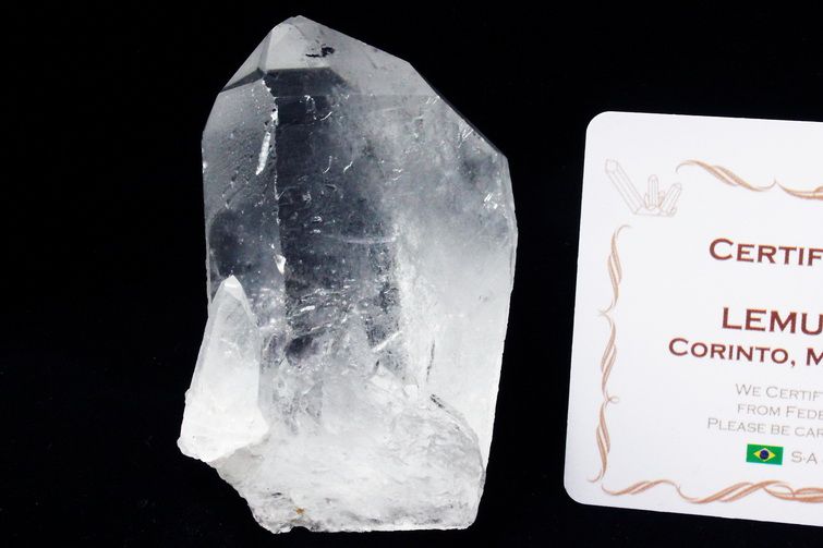 レムリアンシード水晶 原石 ミナスジェライス州コリント産 ※証明書付き[T370-4939] 1枚目