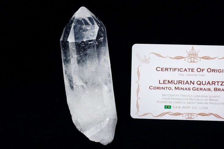 レムリアンシード水晶 原石 ミナスジェライス州コリント産 ※証明書付き[T370-4940] 1枚目