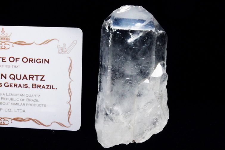 レムリアンシード水晶 原石 ミナスジェライス州コリント産 ※証明書付き[T370-4942] 1枚目