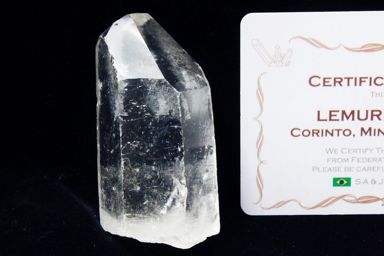 レムリアンシード水晶 原石 ミナスジェライス州コリント産 ※証明書付き[T370-4951] 1枚目