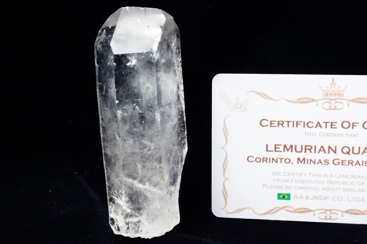 レムリアンシード水晶 原石 ミナスジェライス州コリント産 ※証明書付き[T370-4952] 1枚目