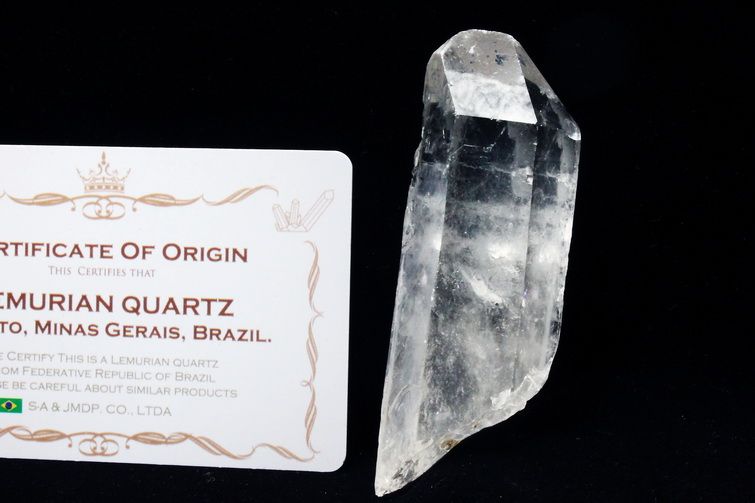 レムリアンシード水晶 原石 ミナスジェライス州コリント産 ※証明書付き[T370-4965] 1枚目