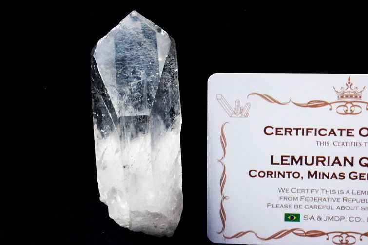 レムリアンシード水晶 原石 ミナスジェライス州コリント産 ※証明書付き[T370-4967] 1枚目