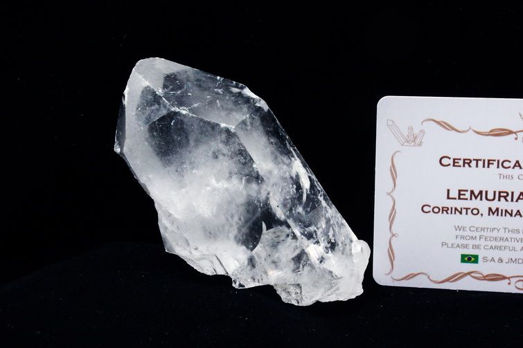 レムリアンシード水晶 原石 ミナスジェライス州コリント産 ※証明書付き[T370-4973] 1枚目