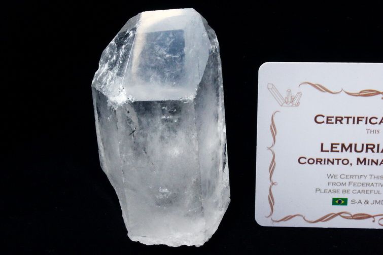 レムリアンシード水晶 原石 ミナスジェライス州コリント産 ※証明書付き[T370-4974] 1枚目