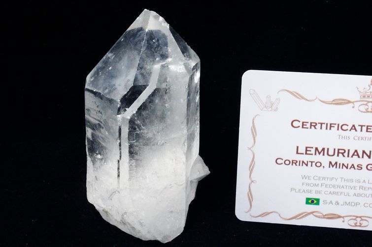 レムリアンシード水晶 原石 ミナスジェライス州コリント産 ※証明書付き[T370-4975] 1枚目