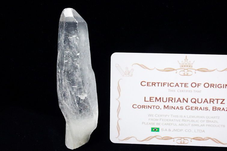 レムリアンシード水晶 原石 ミナスジェライス州コリント産 ※証明書付き[T370-4977] 1枚目