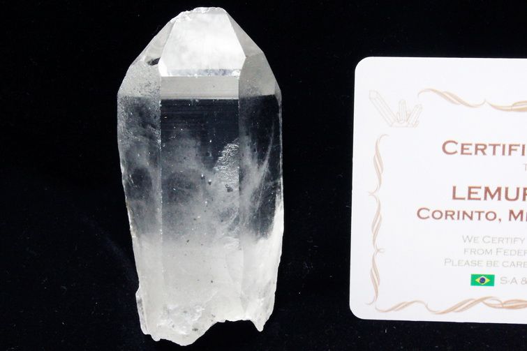 レムリアンシード水晶 原石 ミナスジェライス州コリント産 ※証明書付き[T370-4978] 1枚目