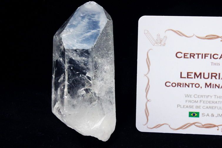 レムリアンシード水晶 原石 ミナスジェライス州コリント産 ※証明書付き[T370-4983] 1枚目