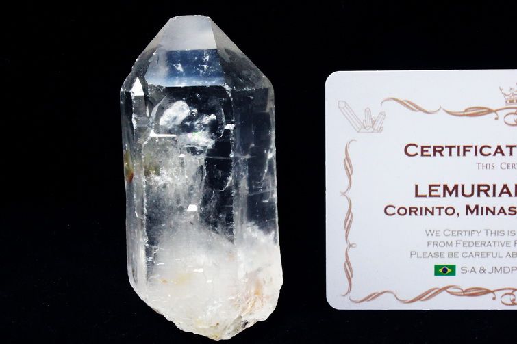 レムリアンシード水晶 原石 ミナスジェライス州コリント産 ※証明書付き[T370-4986] 1枚目