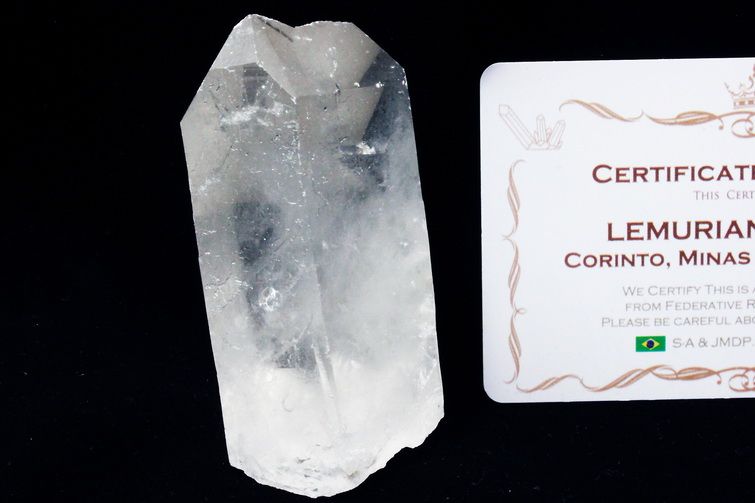 レムリアンシード水晶 原石 ミナスジェライス州コリント産 ※証明書付き[T370-4987] 1枚目