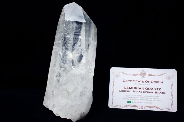 レムリアンシード水晶 原石 ミナスジェライス州コリント産 ※証明書付き[T370-4990] 1枚目