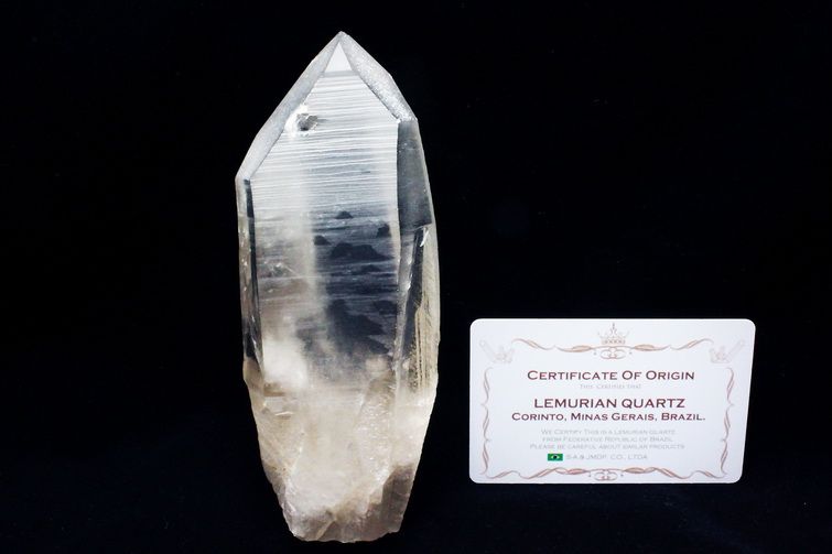 レムリアンシード水晶 原石 ミナスジェライス州コリント産 ※証明書付き[T370-4991] 1枚目