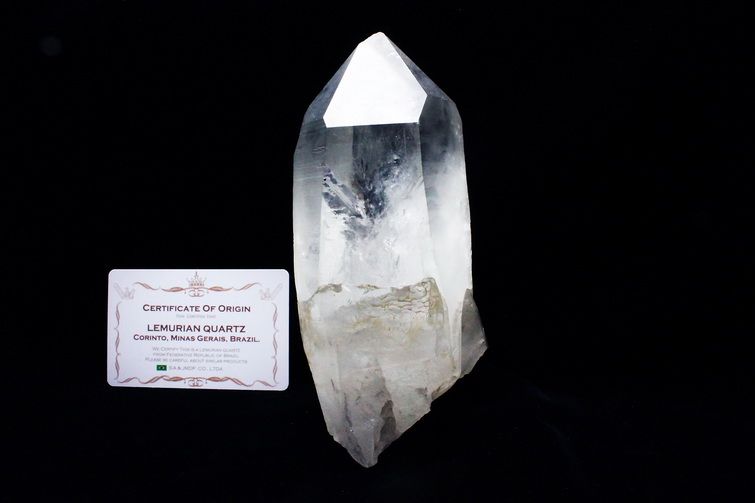 レムリアンシード水晶 原石 ミナスジェライス州コリント産 ※証明書付き[T370-4992] 1枚目