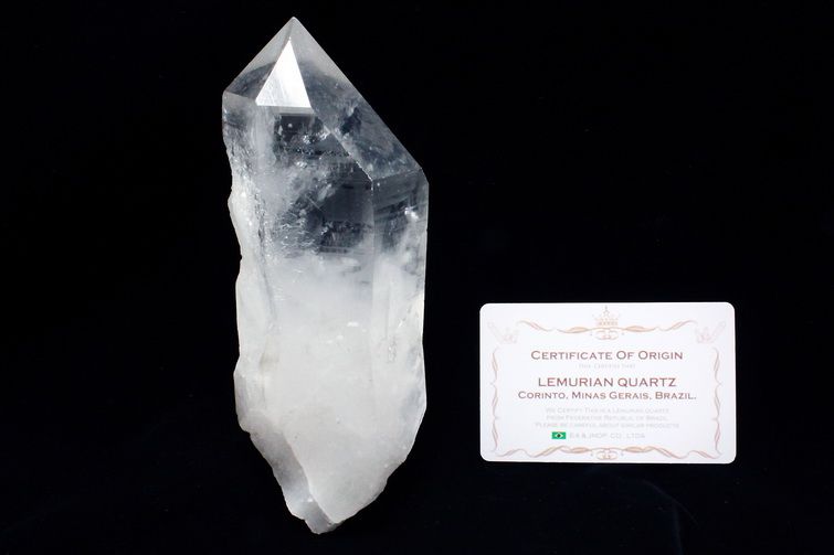 レムリアンシード水晶 原石 ミナスジェライス州コリント産 ※証明書付き[T370-4994] 1枚目