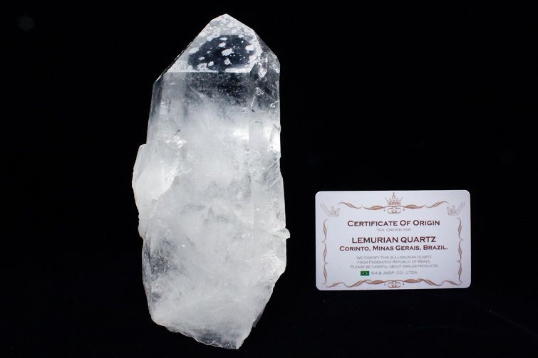 レムリアンシード水晶 原石 ミナスジェライス州コリント産 ※証明書付き[T370-4995] 1枚目
