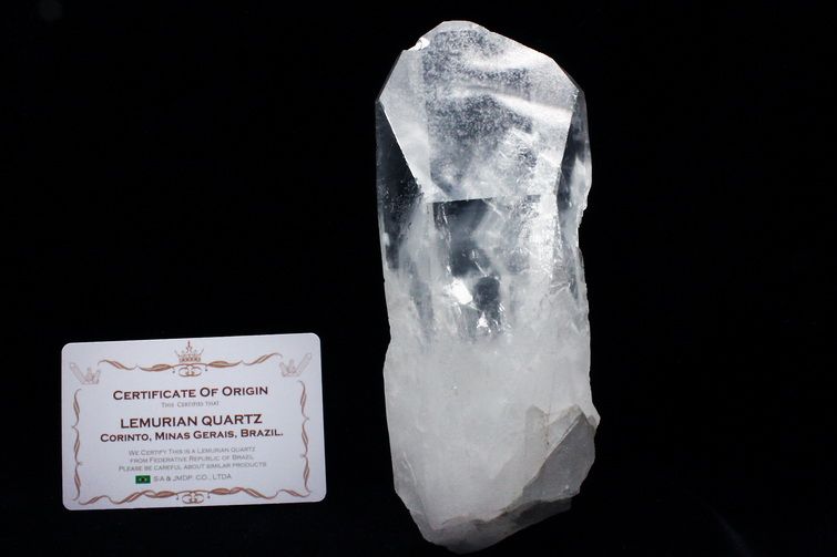 レムリアンシード水晶 原石 ミナスジェライス州コリント産 ※証明書付き[T370-4996] 1枚目