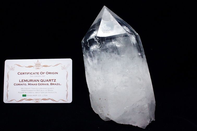 レムリアンシード水晶 原石 ミナスジェライス州コリント産 ※証明書付き[T370-4998] 1枚目