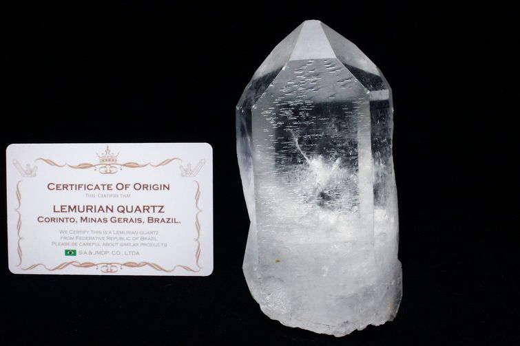 レムリアンシード水晶 原石 ミナスジェライス州コリント産 ※証明書付き[T370-4999] 1枚目