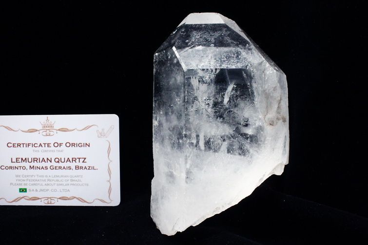 レムリアンシード水晶 原石 ミナスジェライス州コリント産 ※証明書付き[T370-5001] 1枚目