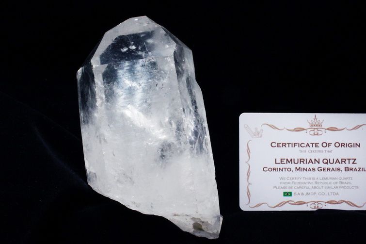 レムリアンシード水晶 原石 ミナスジェライス州コリント産 ※証明書付き[T370-5002] 1枚目