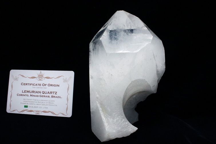 レムリアンシード水晶 原石 ミナスジェライス州コリント産 ※証明書付き[T370-5004] 1枚目